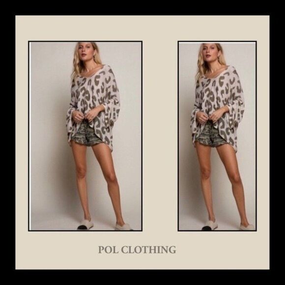 𝅺pol Leopard Print Lightweight Hooded Sweater - Picture 15 of 16